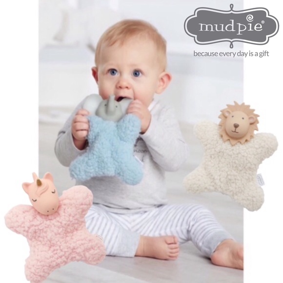 Mud Pie Sherpa Plush Teether - Picture 1 of 5